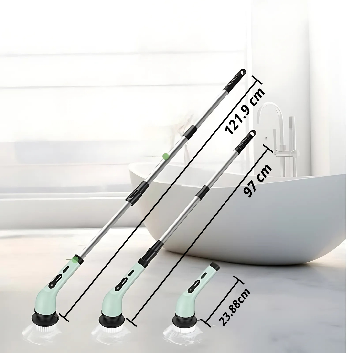 Set de Cepillo de Limpieza Potente para Múltiples Superficies – 9 Cabezales